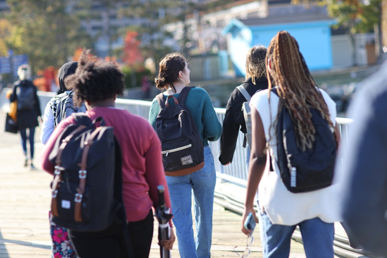 Dal Students wearing backpacks